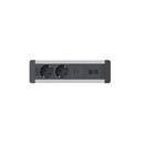 SlimFrame alu 2x2P+T + 2 USB A&C + 2 ports RJ45 non équipé avec cordon 2m